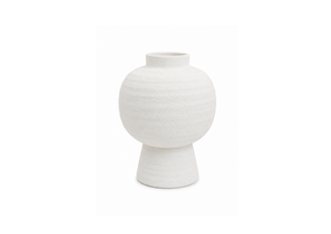 Elegant White Textured Vase