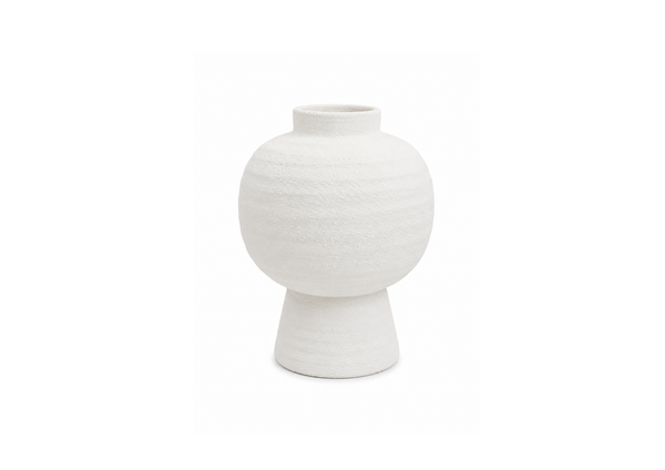 Elegant White Textured Vase