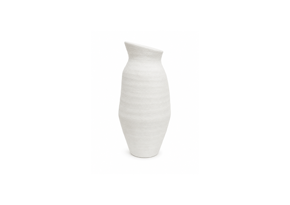 Elegant White Textured Vase