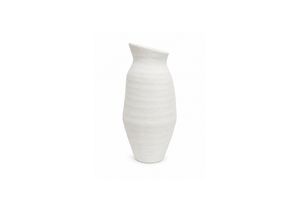 Elegant White Textured Vase