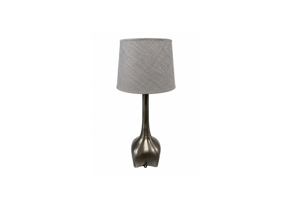 Textured Gray Shade Table Lamp