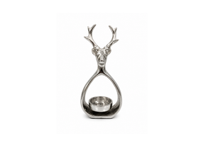 Silver Deer Candle Holder