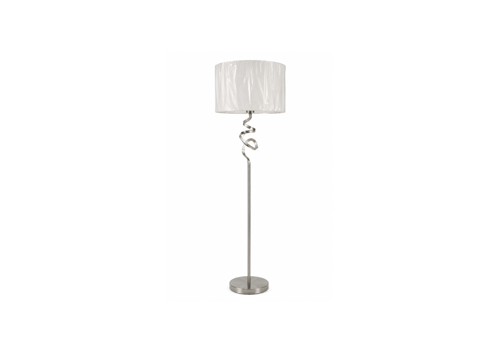 Modern Silver Spiral Floor Lamp