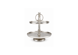 Two-Tier Silver Stand