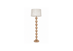 Turned Wood Beaded Floor Lamp