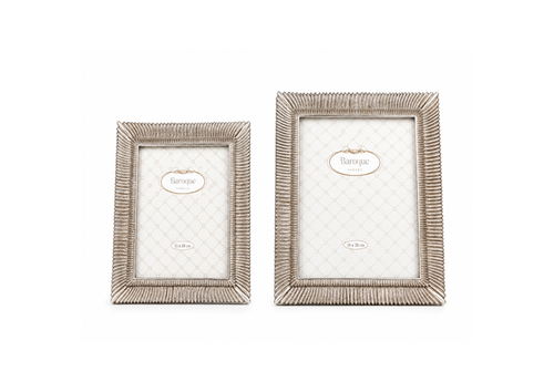 Silver Baroque Frames on White