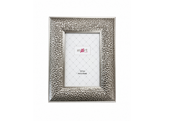 Silver Textured Photo Frame Product Shot