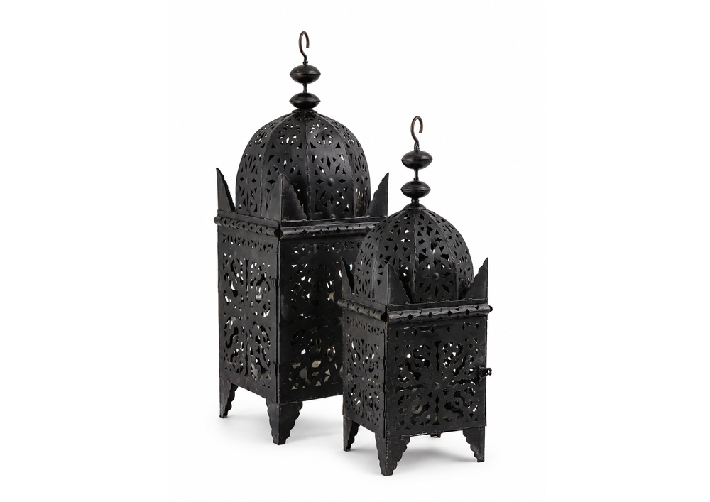 Black Moroccan-Style Lantern
