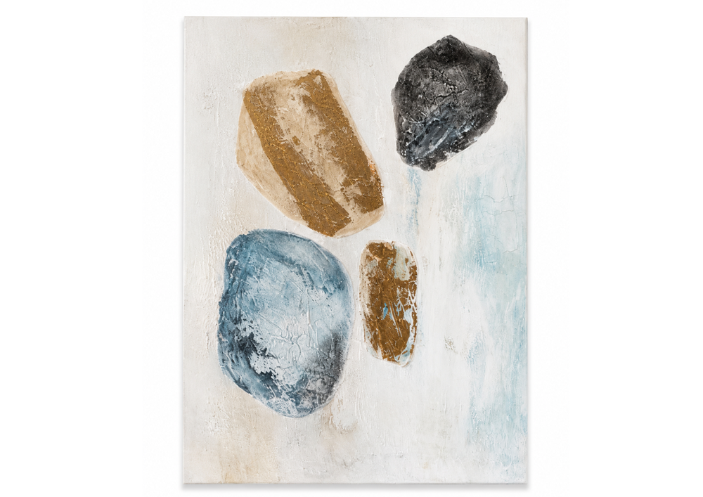 Abstract Blue & Gold Canvas