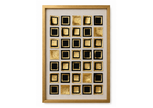 Gold & Black Geometric Wall Art