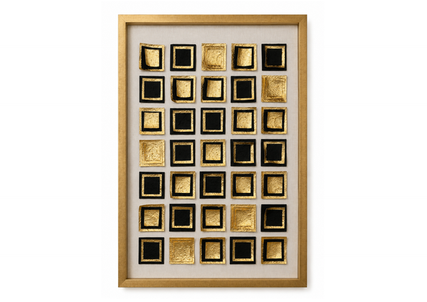 Gold & Black Geometric Wall Art