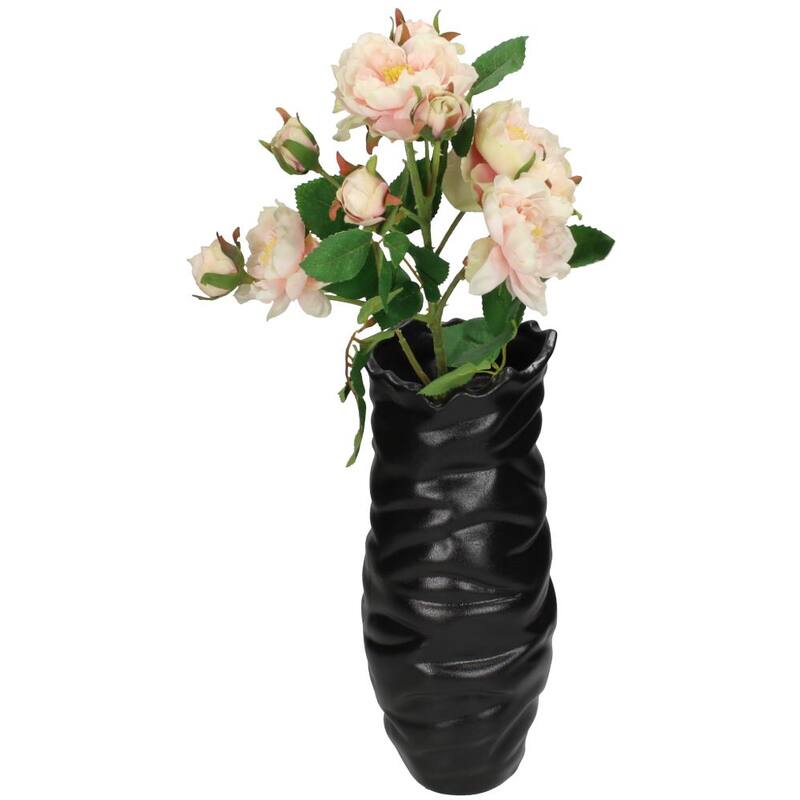Black Ceramic Table Vase 12×12×30 cm