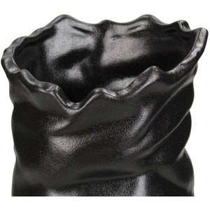 Black Ceramic Table Vase 12×12×30 cm