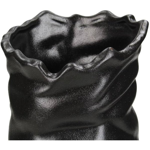 Black Ceramic Table Vase 12×12×30 cm