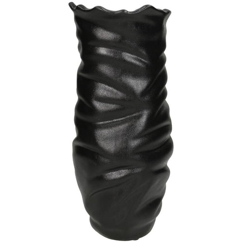 Black Ceramic Table Vase 12×12×30 cm