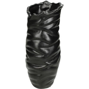 Black Ceramic Table Vase 12×12×30 cm