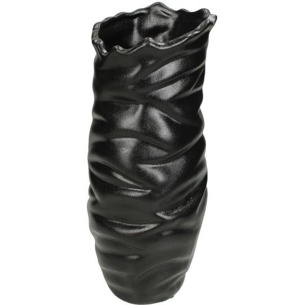 Black Ceramic Table Vase 12×12×30 cm