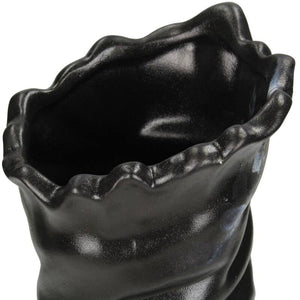 Black Ceramic Table Vase 16×16×38 cm