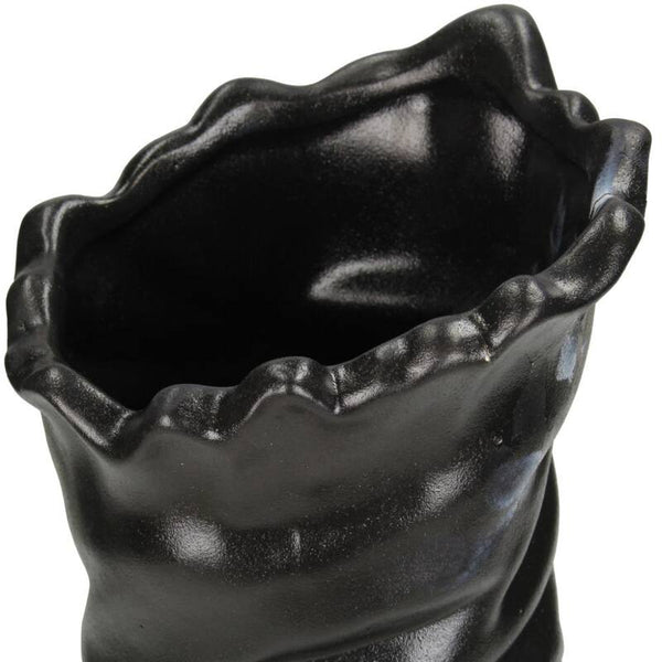 Black Ceramic Table Vase 16×16×38 cm