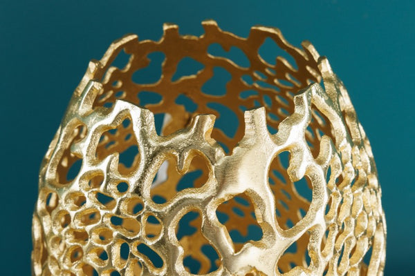 Abstract Leaf Gold Metal Table Vase 25×25×38 cm