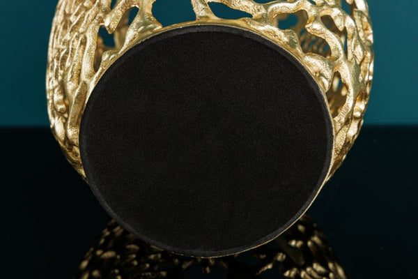 Abstract Leaf Gold Metal Table Vase 25×25×38 cm