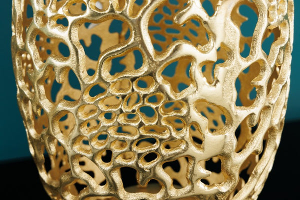 Table Vase Abstract Leaf Gold