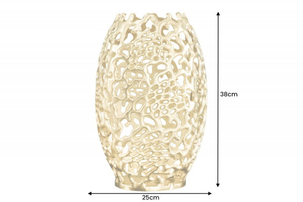 Abstract Leaf Gold Metal Table Vase 25×25×38 cm