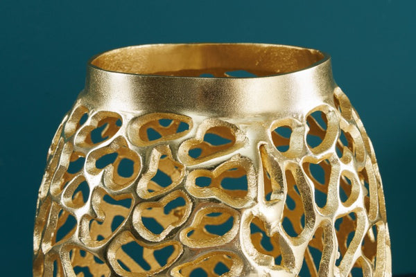 Abstract Leaf Gold Metal Floor Vase 34×34×92 cm