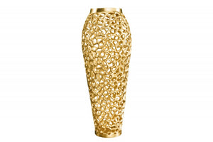 Abstract Leaf Gold Metal Floor Vase 34×34×92 cm