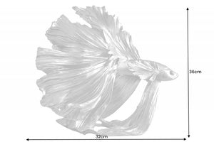 Fisch Silver Synthetic Table Decorative Fish Figurine 32×13×36 cm