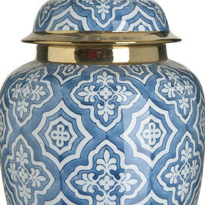 INART Decorative Ceramic Vase – Blue/White