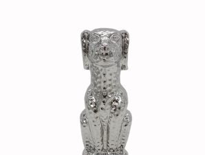 Decorative Ceramic Puppy Silver
