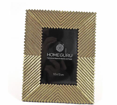 Photo frame polyresin gold