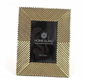 Photo frame polyresin gold