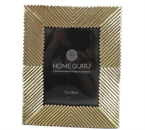 Photo frame polyresin gold