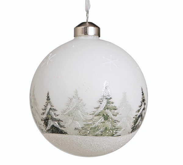 Glass ball snow & fir