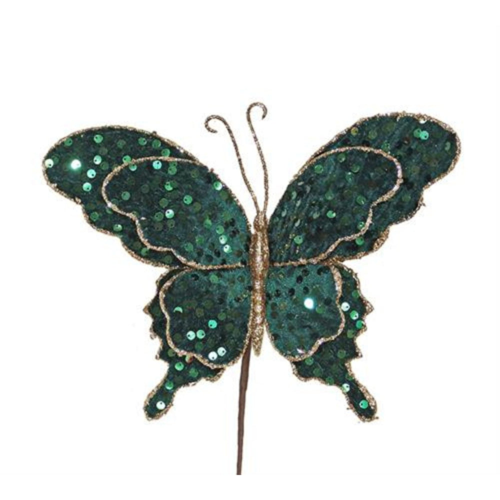 Emerald sequin butterfly