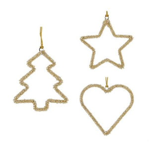 Ornaments with glass beads  3 designs